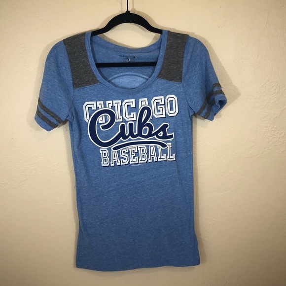 Chicago Cubs MLB Baseball Tee Shirt sz S Sparkle - Picture 1 of 5